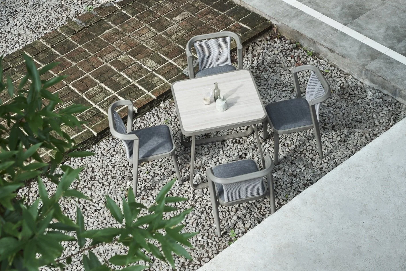 Muebles de Jardín a medida moderno impermeable al aire libre Nordic Style Garden Furniture Set de bistró al aire libre