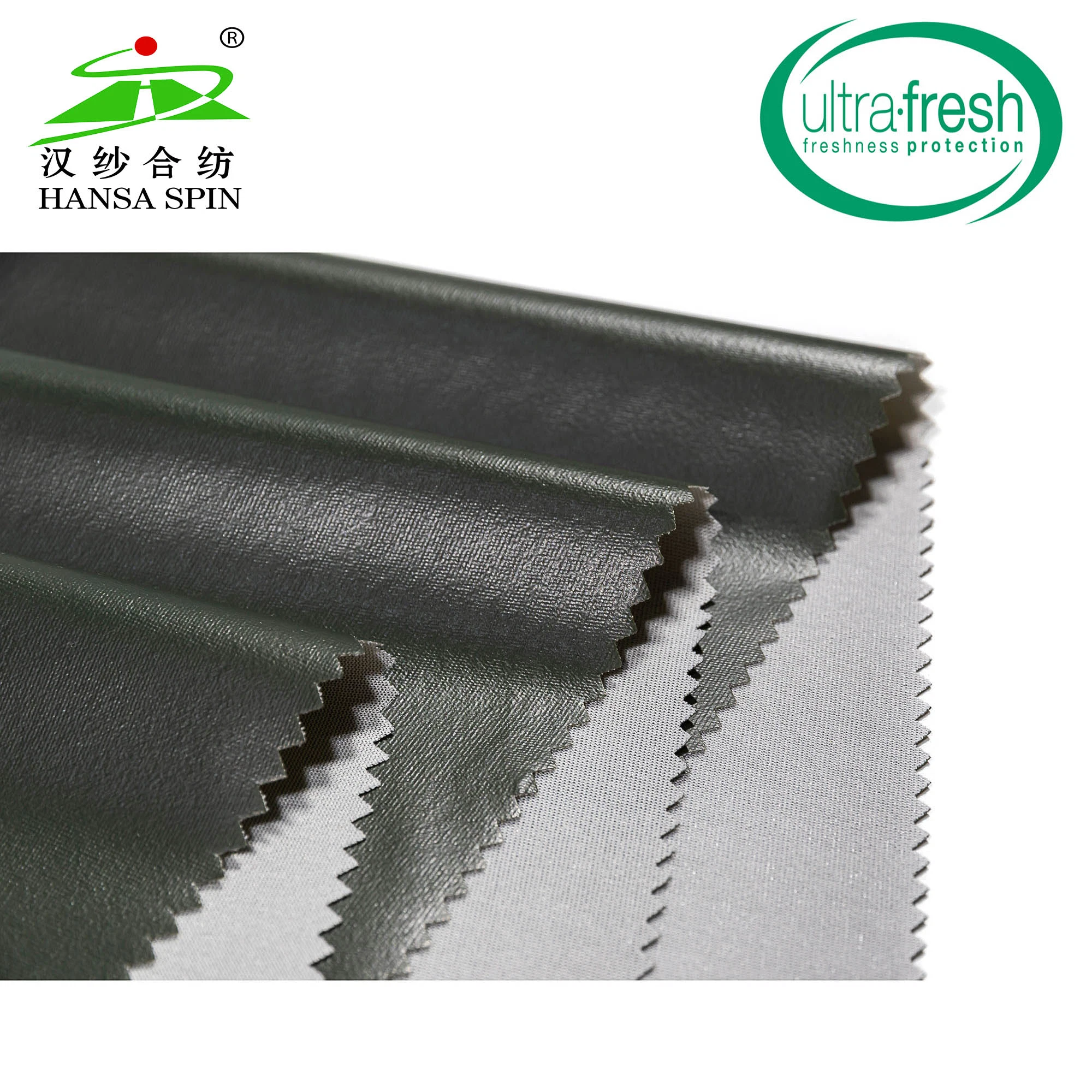 High Frequency Green TPU Synthetic Leather for Rainwear