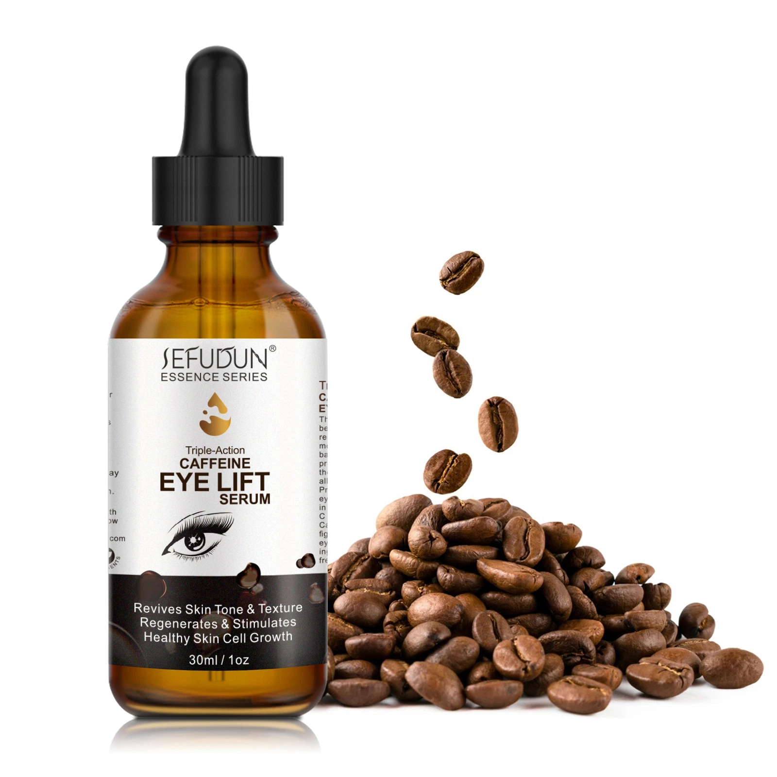 Feuchtigkeitsspendende Feuchtigkeitsbehandlung Straffende Stelle 30ml Kaffee Auge Lifting Essenz