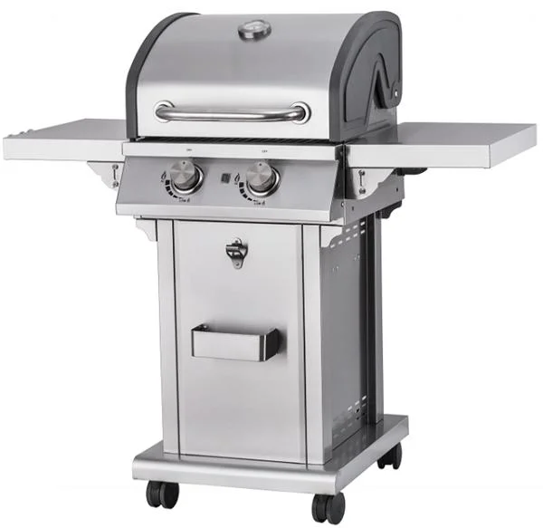 Deluxe Inox 2 Burner Gas BBQ Grill para a Alemanha