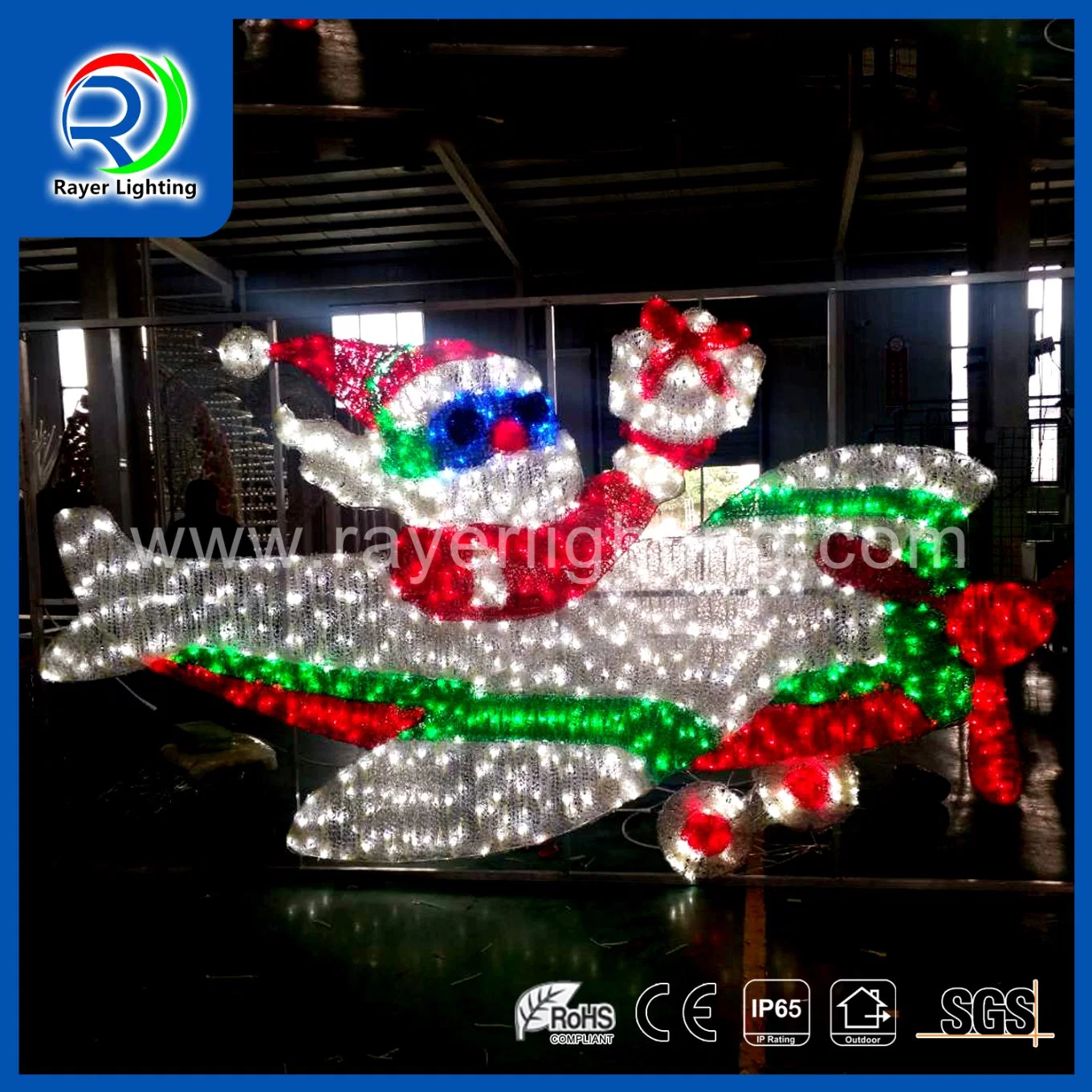 LED Motif Lighting Figures Event Center Decoration Santa Claus Hat