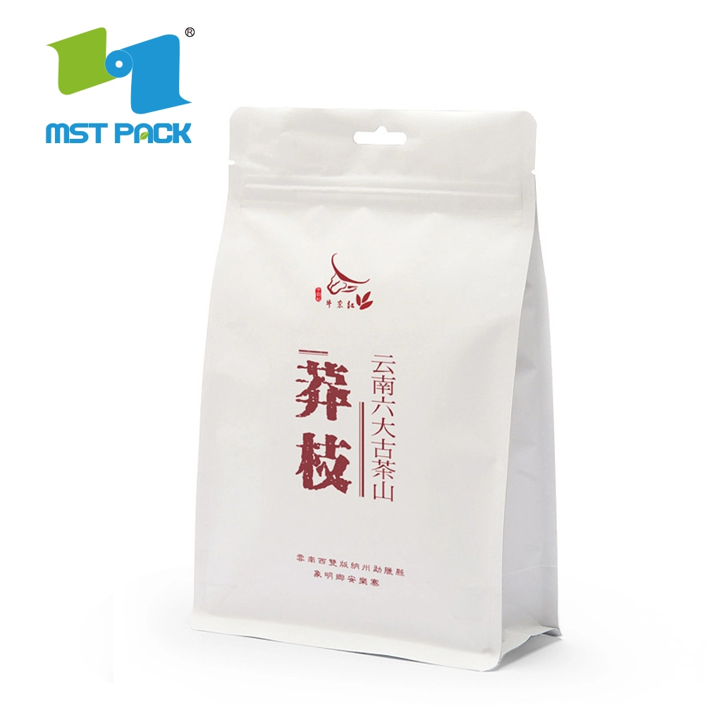 China Manufacturer Customized Popular Craft Brown Paper Tea Packaging Bag for Fruit Juice Milk Powder