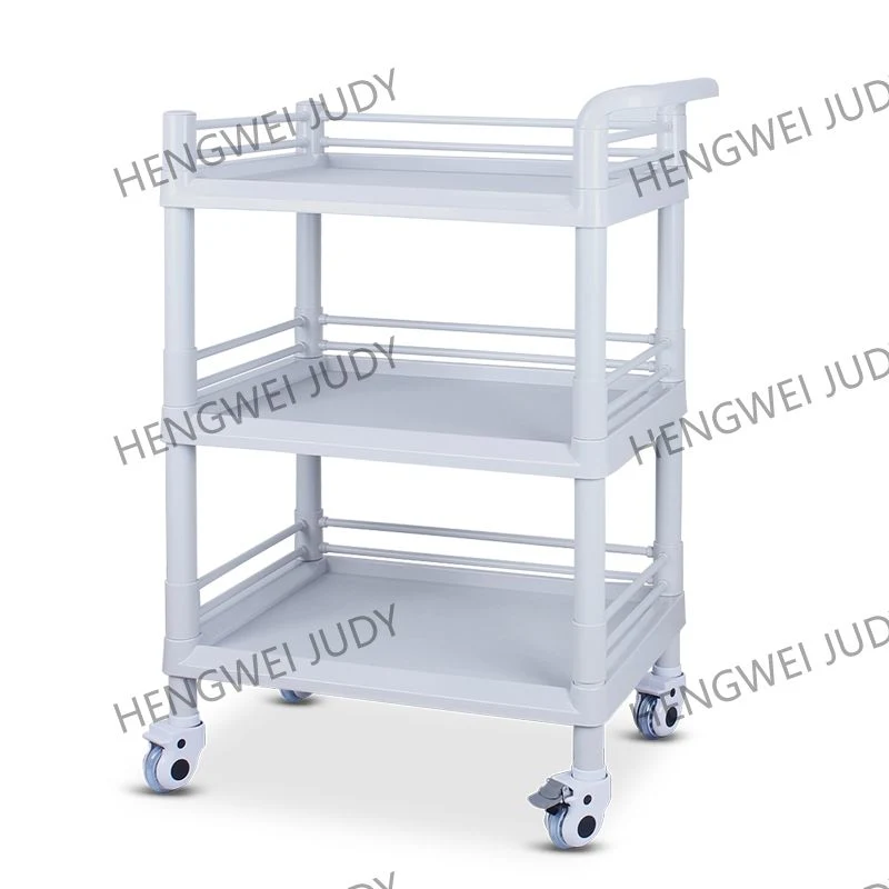 2 Layer Medical Instrument Trolley with Drawer for Clinic Hospital Use
