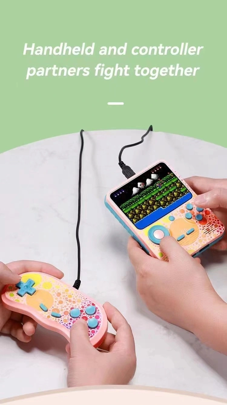 666 in 1 Classic Game Console Macaron Color 3.5"Screen Retro Gaming Machine Classic Game G6 Power Bank Handheld and Game Player