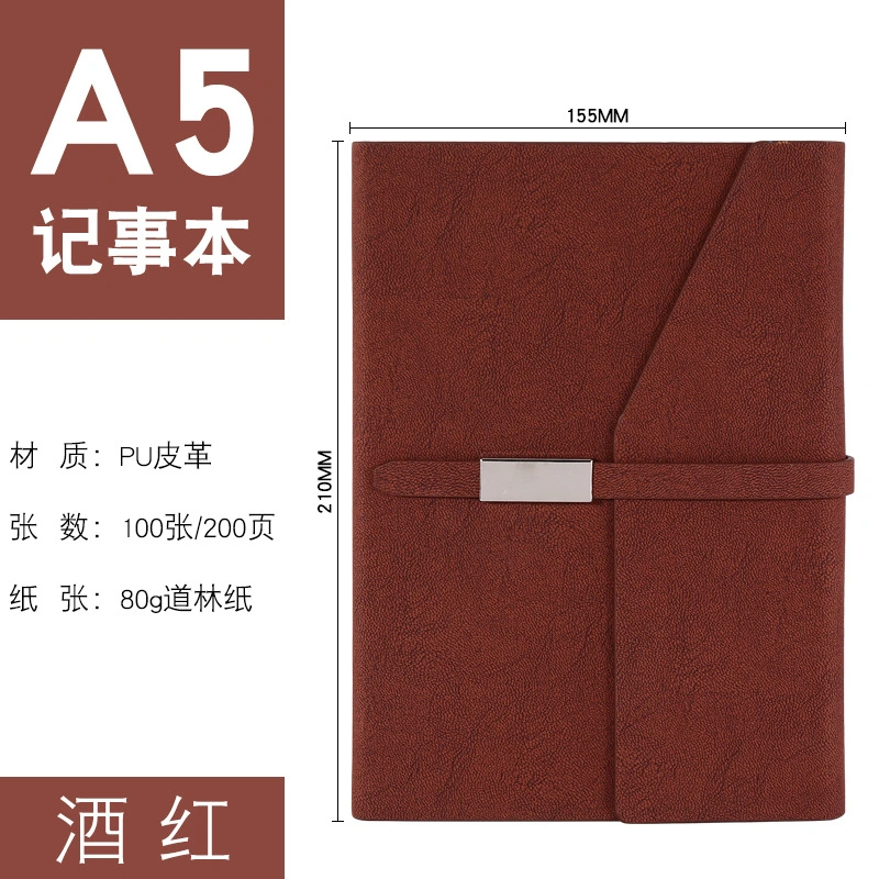 Colorful Custom PU Leather Notebook A5 Bulk Agenda Organizer Notepad for Office