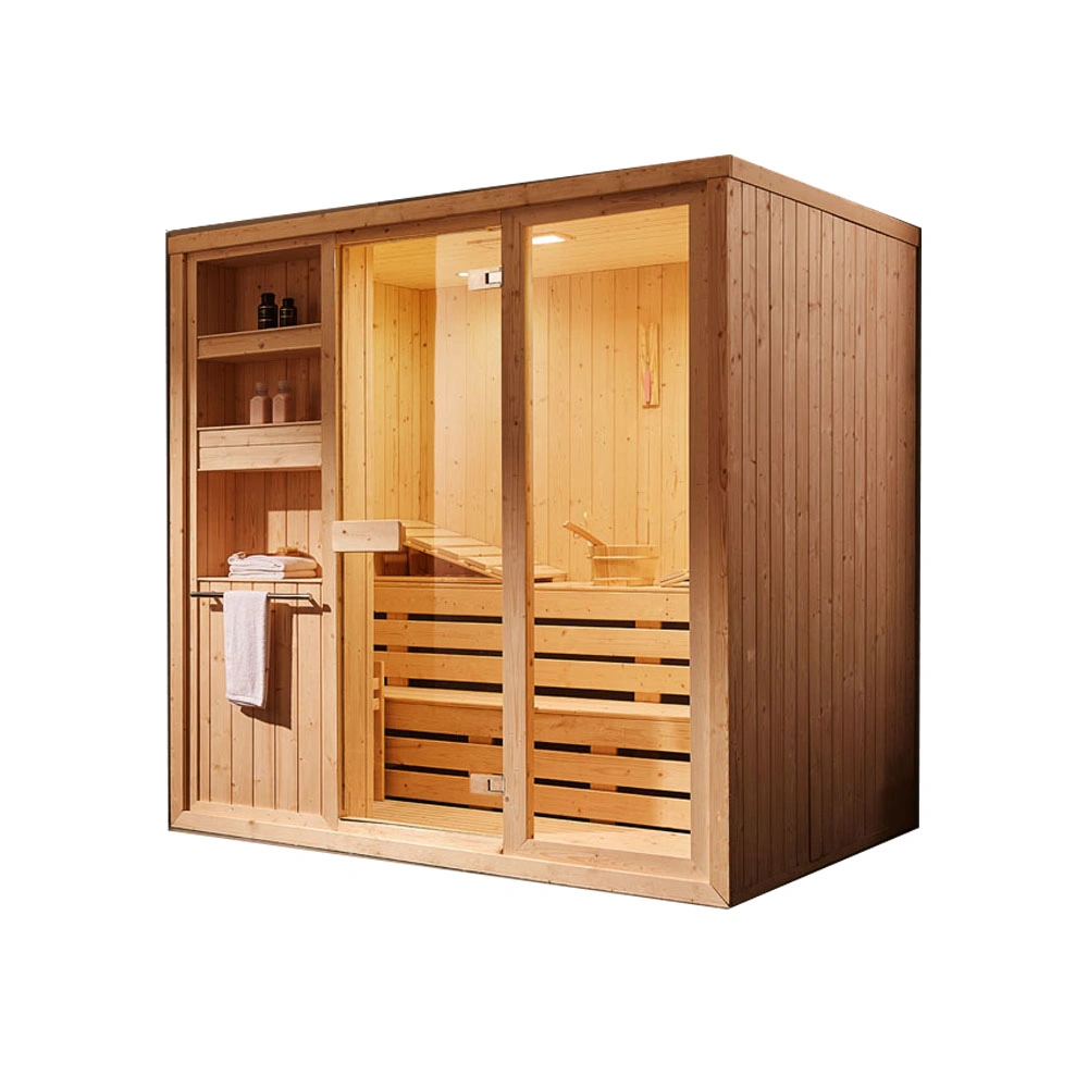 Luxus 4person Startseite Badezimmer Sanitär Ware Sauna mit Stein