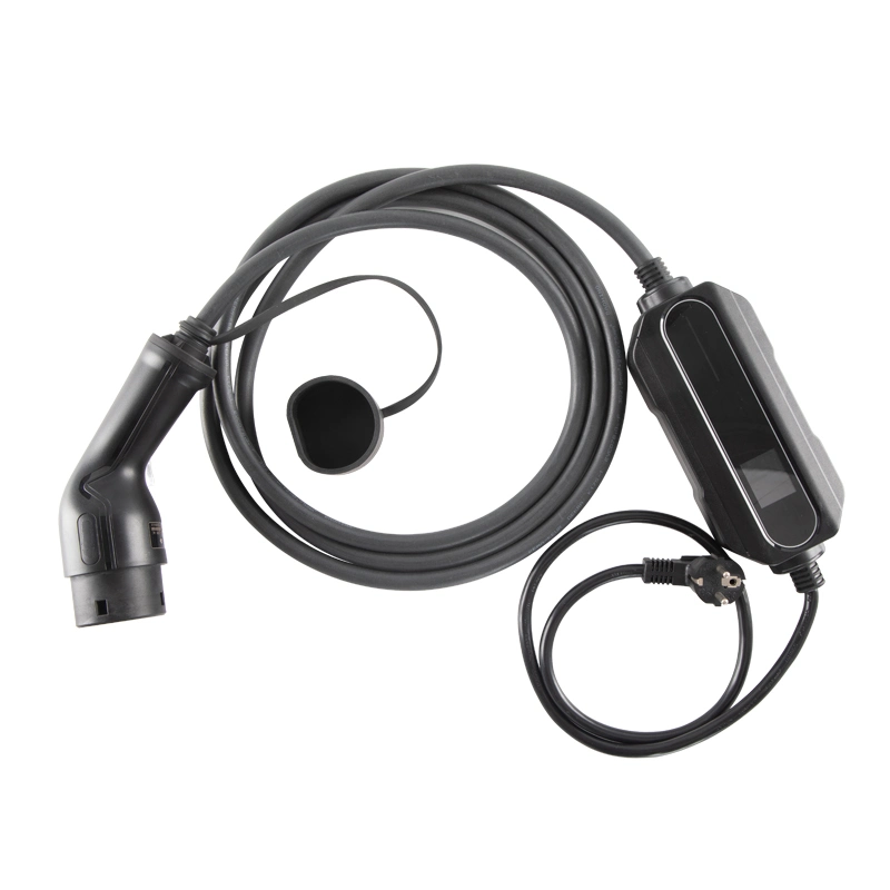 Modo2 Type2 Mostrar cargador portátil ajustable de 16A-250V cargador de móvil autos eléctricos EV Cable de carga