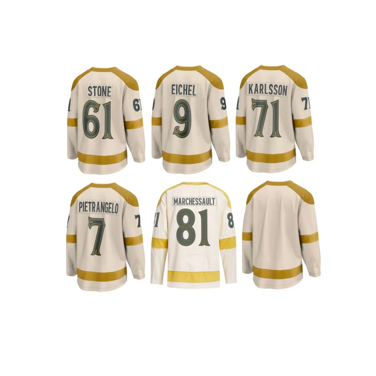 2024 nuevas Jerseys de Hockey sobre hielo puntadas 61 Mark Stone 81 Jonathan Marchessault