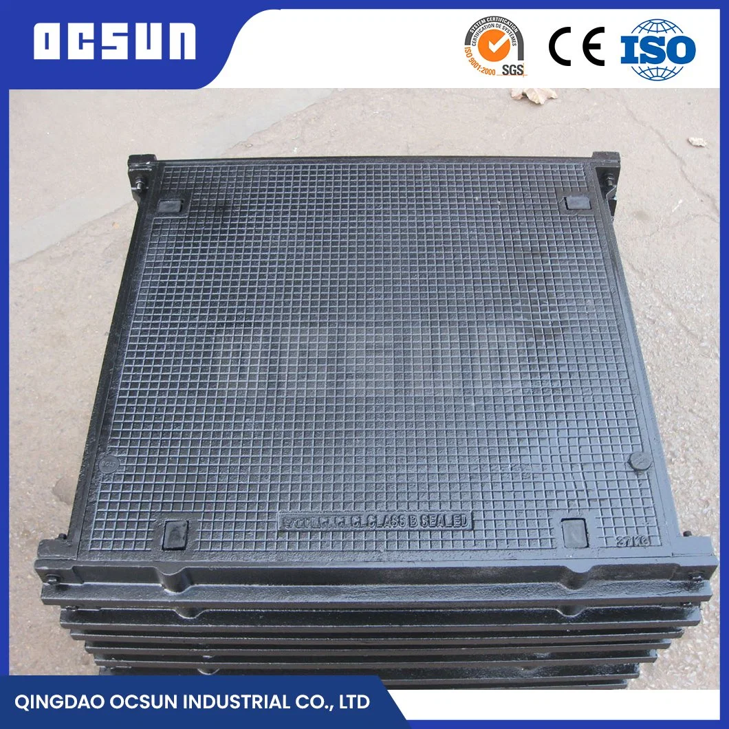 Plaza Ocsun/redondo de fibra de vidrio Fabricantes Tapa de Registro de tipo Superior sólida composición química de hierro fundido China 1040X560 Tamaño del marco general de la presión Tapa de registro