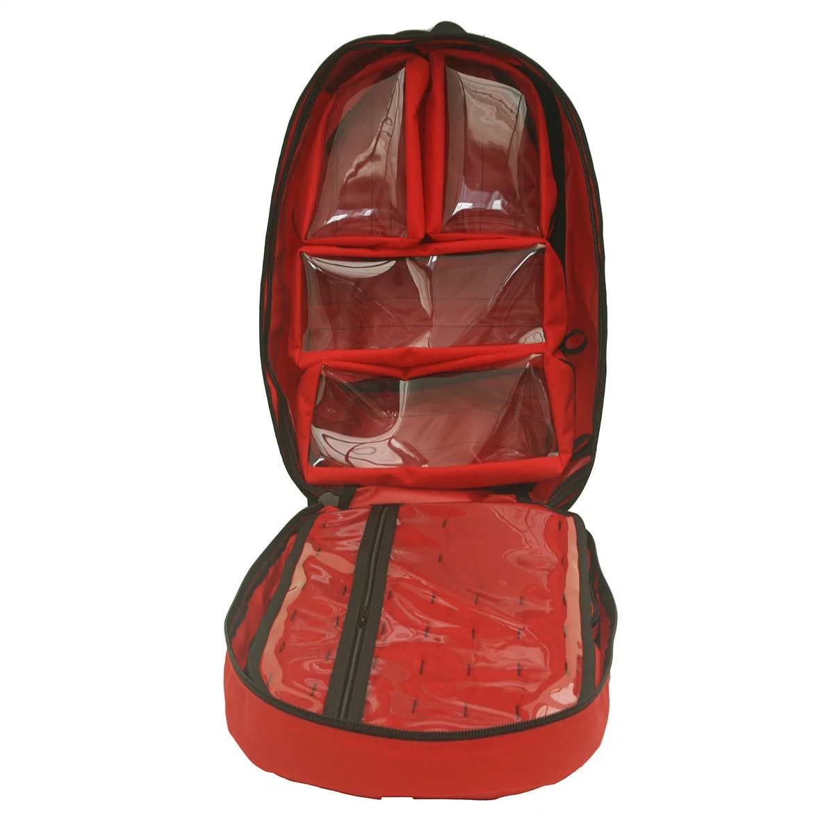 Los nuevos dispositivos de Primeros Auxilios mochila de Médicos de poliéster impermeable Bolsillo de cremallera interior unisex de moda mango suave Malla de resina