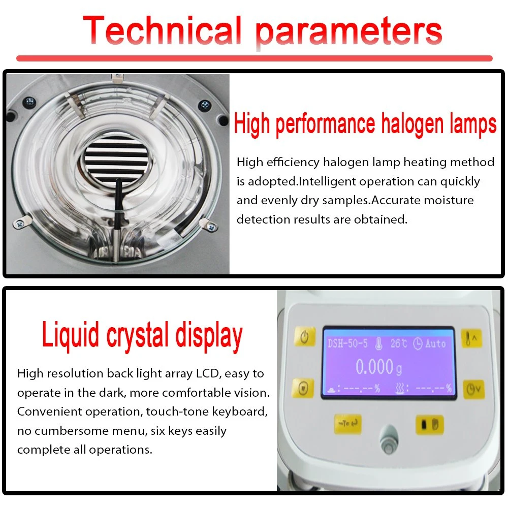 Liquid Crystal Display Dsh-50 Electronic Moisture Quick Tester