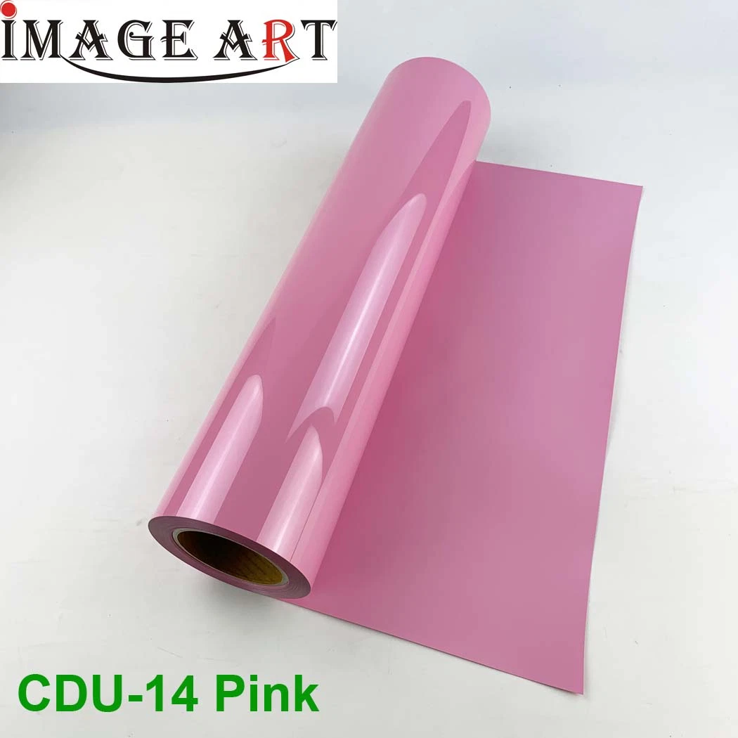 Hot vender calidad Corea Flex PU la transferencia de calor al por mayor de vinilo para T-Shirt Cdu-14 Rosa