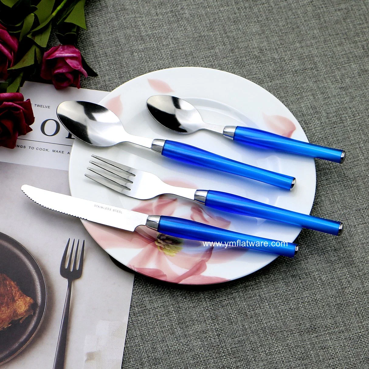 Plastic Handle Fork and Spoon Cutlery Gift Set