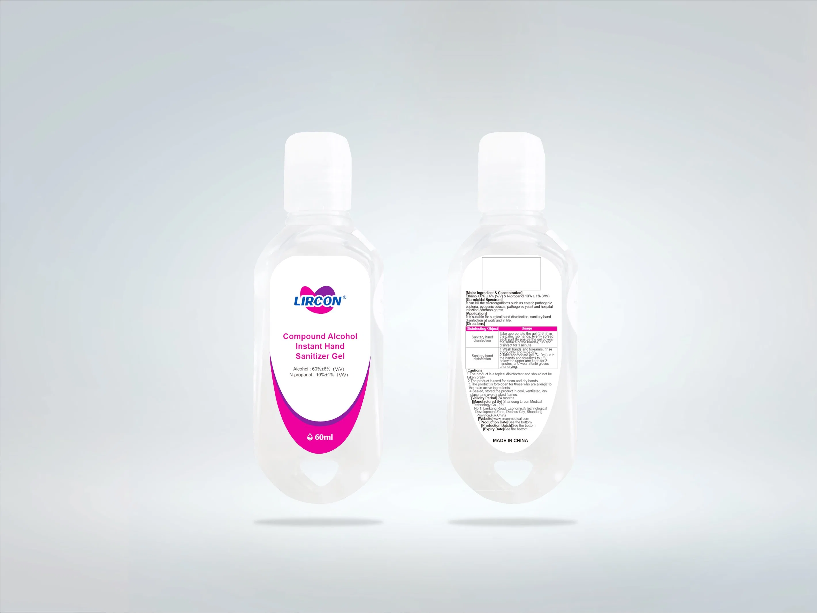 Compound Alcohol Hand Sanitizer Haut Desinfektionsgel