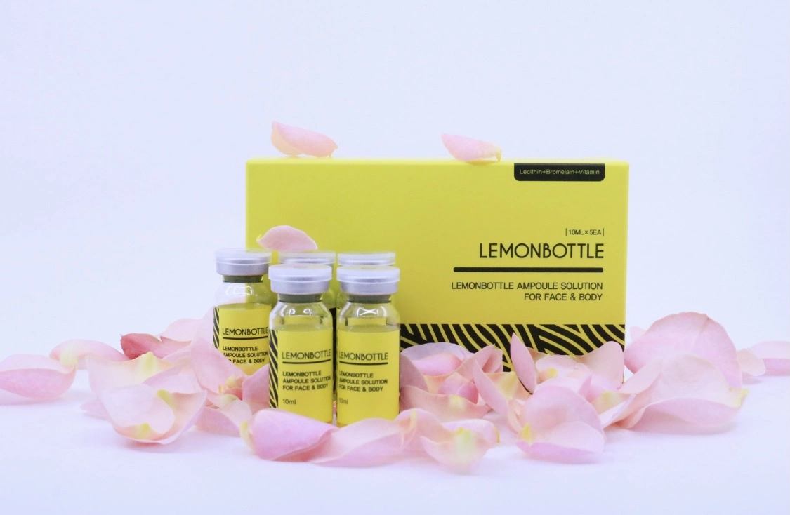 Lemonbottle Ampoule Solution Cincelar Plus Certified Lipolysis Fat Dissolve Kybella Belkyra Injection for Double-Chin Abdomen Flanks Thighs Arms Weight Loss