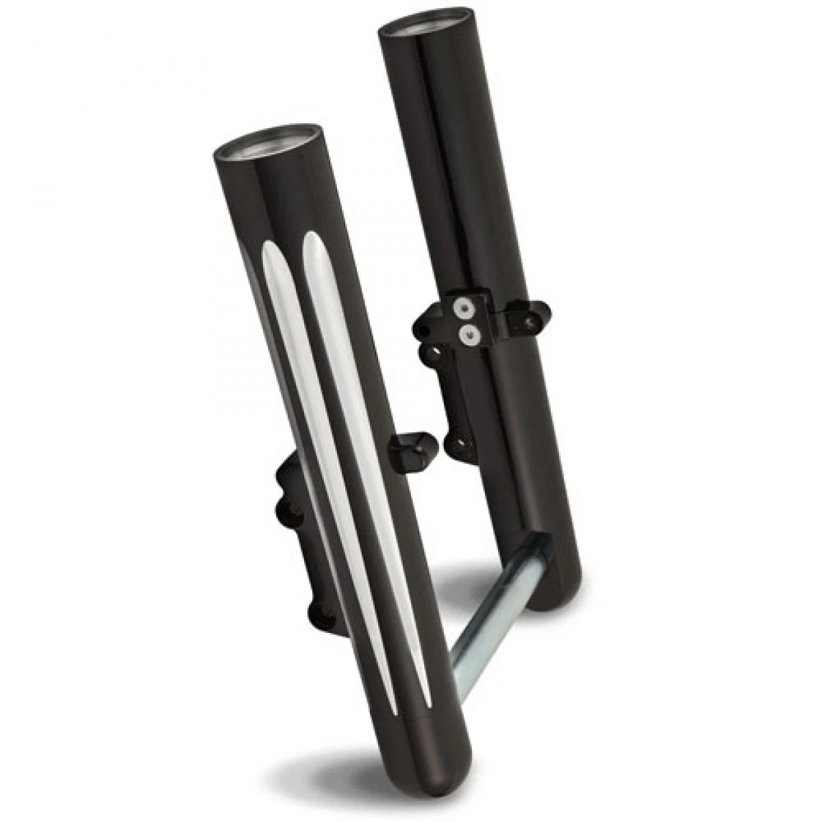 Billet Aluminum CNC Machined Black Deep Cut Lower Sliders Dual Disc Hot Fork Legs