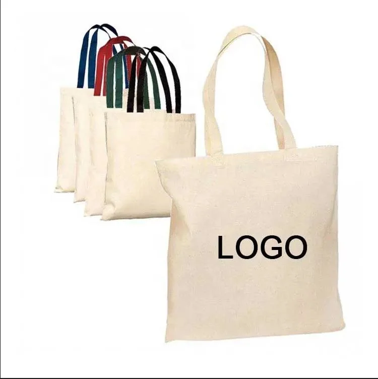 High quality/High cost performance  Custom Printed Logo Standard Size Shopping Eco 5oz 8oz 10oz 12oz Cotton Canvas Tote Bags