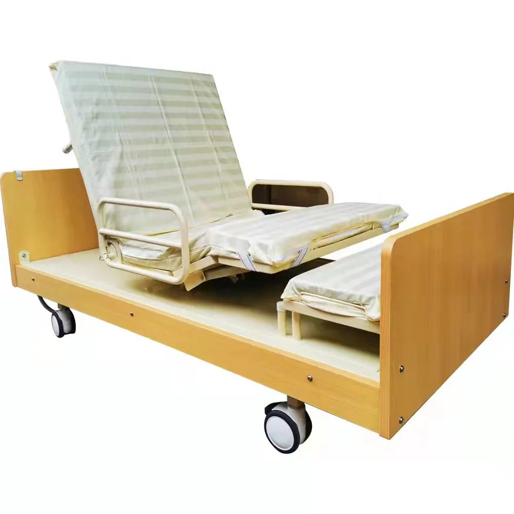 High End Quality Hot Sale Wooden Hospital Bed Nursing Home Bed Rotating Bed