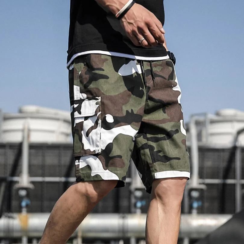 2023 Shorts cargo décontractés en coton pour hommes personnalisés