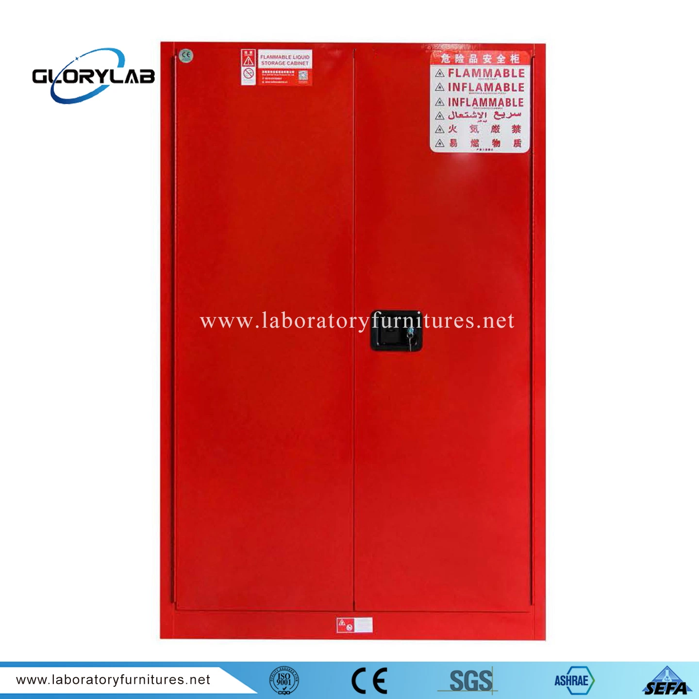 En acier inoxydable de laboratoire industriel Fire Cabinet ignifuge armoire de sécurité inflammables (JH9000R)