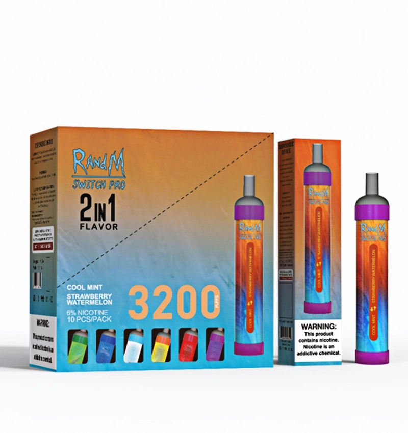 Nuevos populares 3200 inhalaciones de Vape Pod Randm desechables Switch PRO pilas recargables E Cig Puff Plus