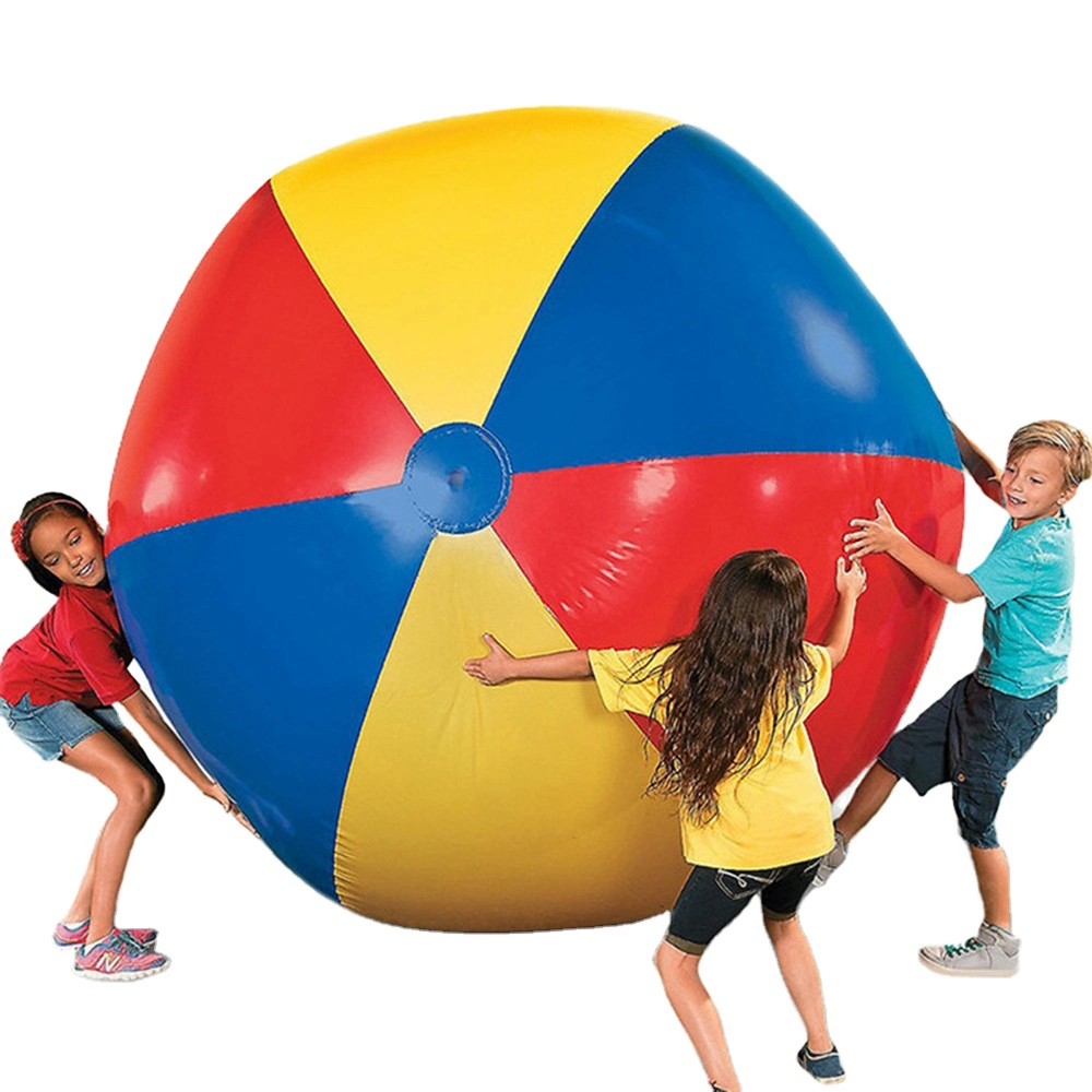 Gigante inflable colorida Pelota de playa grande de agua de PVC engrosada Three-Color Voleibol Fútbol fiesta al aire libre kids juguetes Bl15372