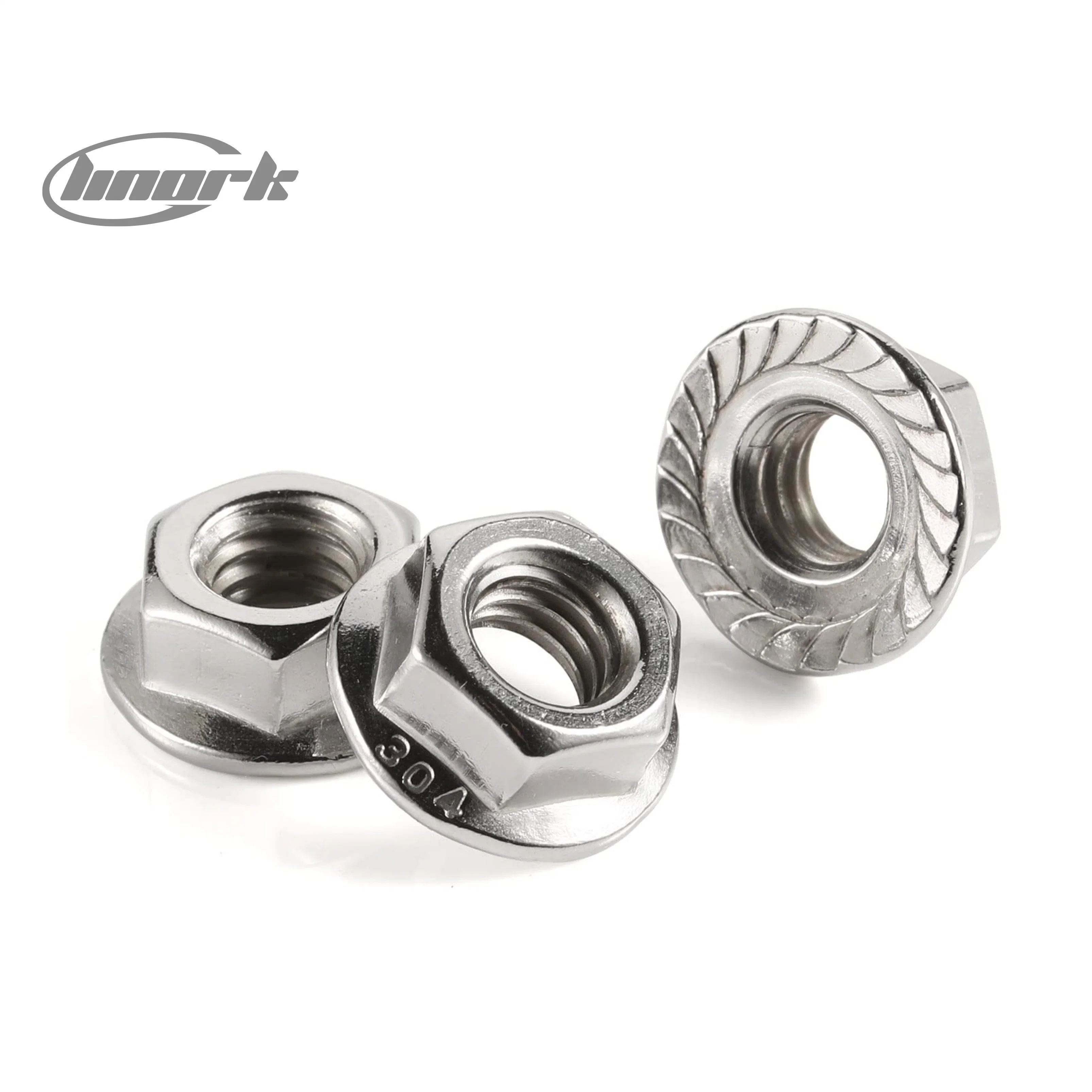 304 Stainless Steel High Strength Hex Flange Locking Nut Made in China