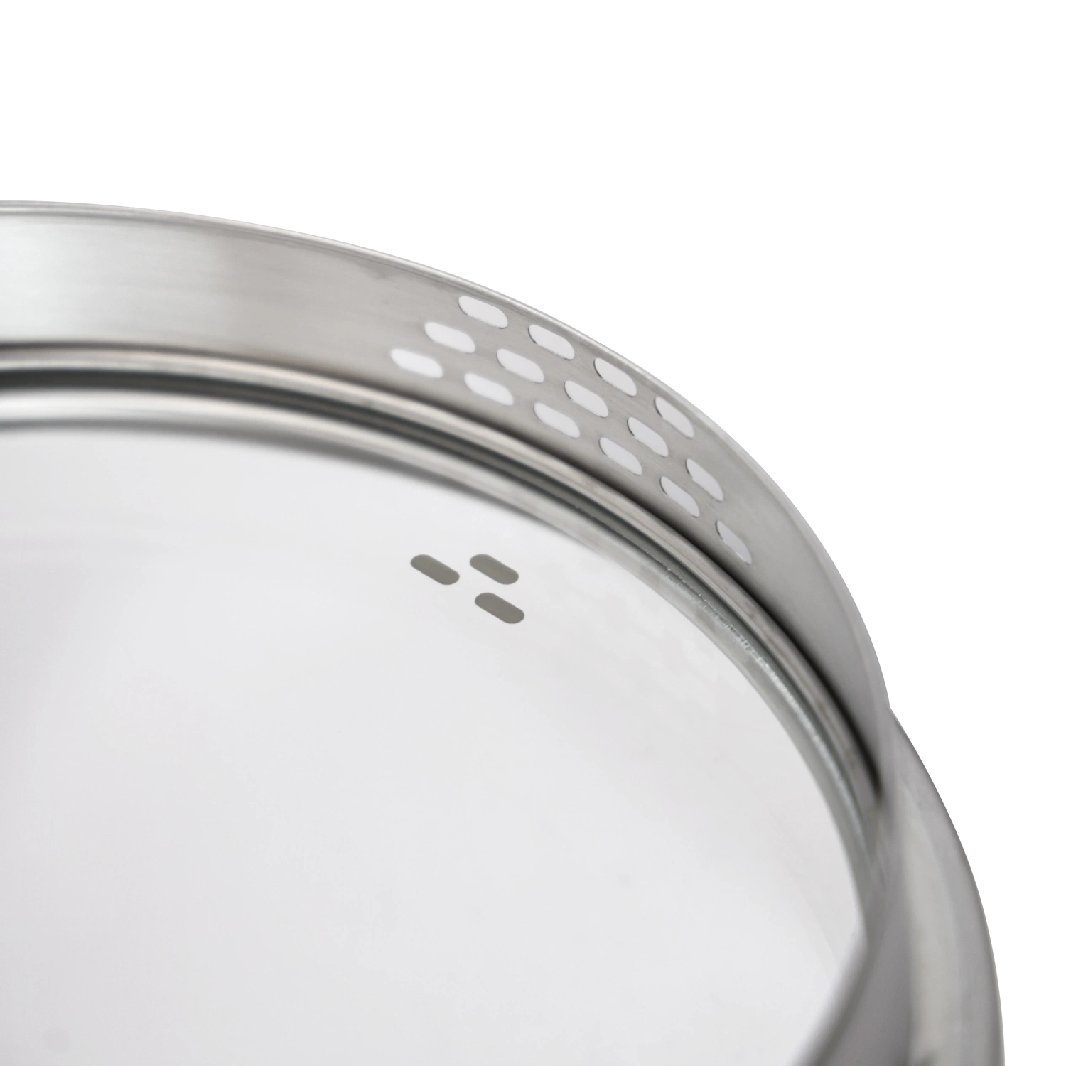 Tempered Glass Lid with Handle for Kitchen Utensils with Stainless Steel Rim