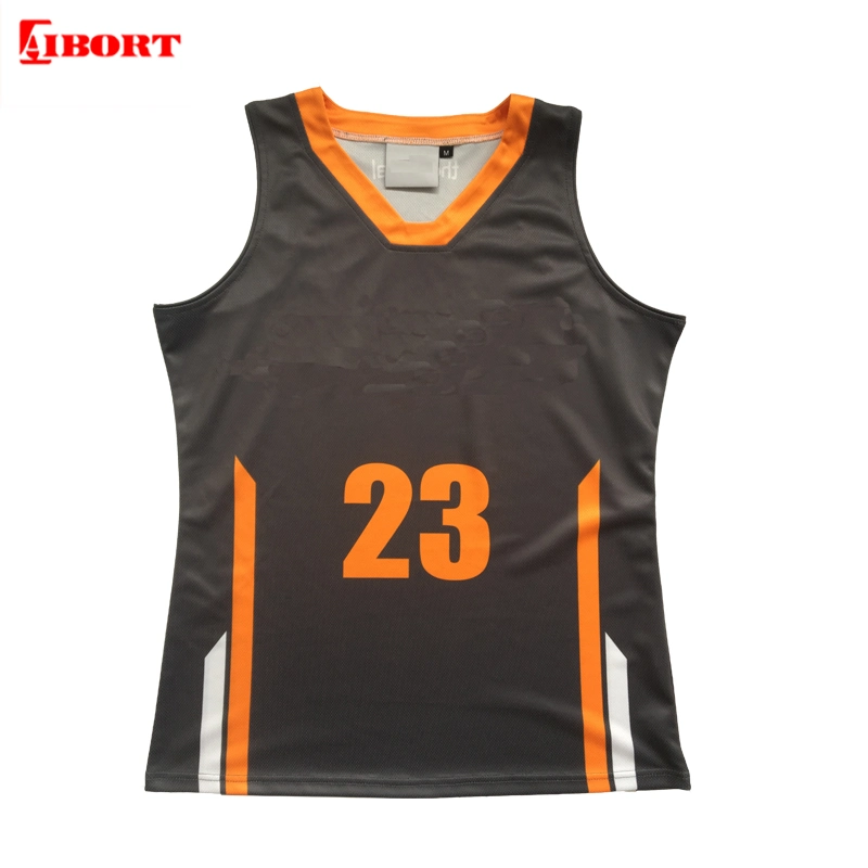 Aibort Manufacturer Supplier 100% Polyester Small MOQ Mens Basketball Jersey (L-BK-03)