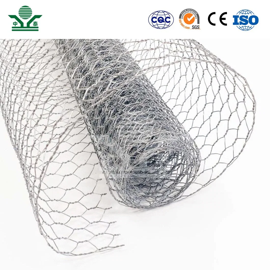 Zhongtai PVC Coated Hexagonal Wire Netting China Manufacturing 3/8 Inch Galvanized Chicken Wire Mesh Used for Green Coated Chicken Wire Fencing