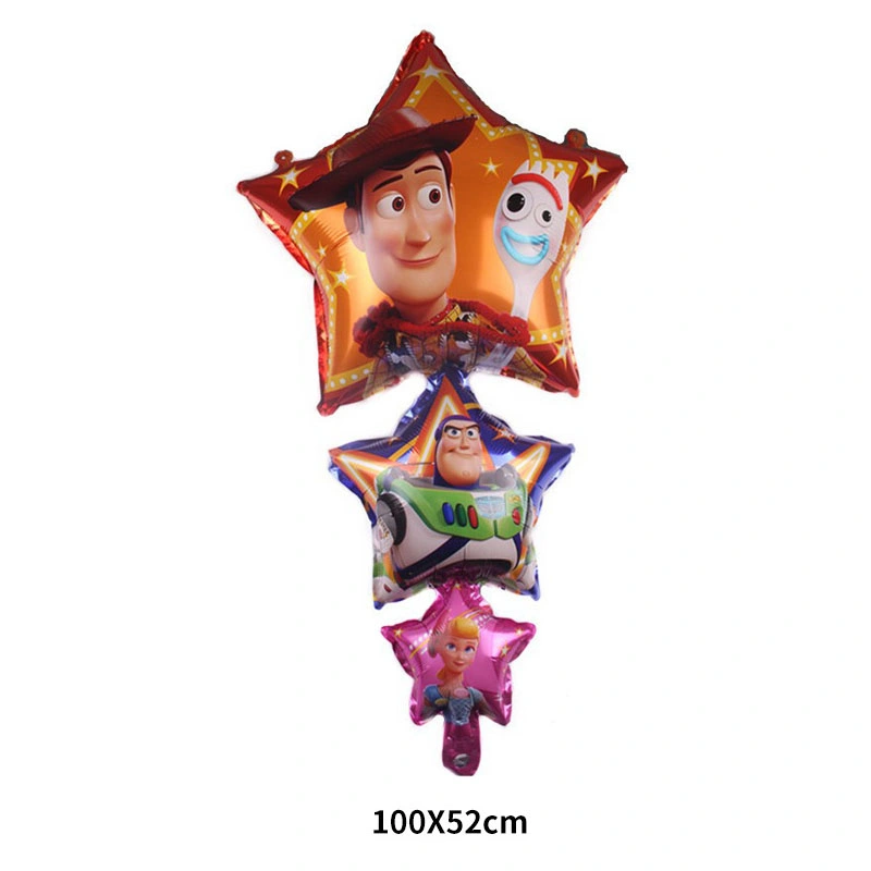 Toy Story 4 Products Cartoon Figures Figura Woody Buzz Light Year Inflatable Foil Helium Balloons for Party Supplies