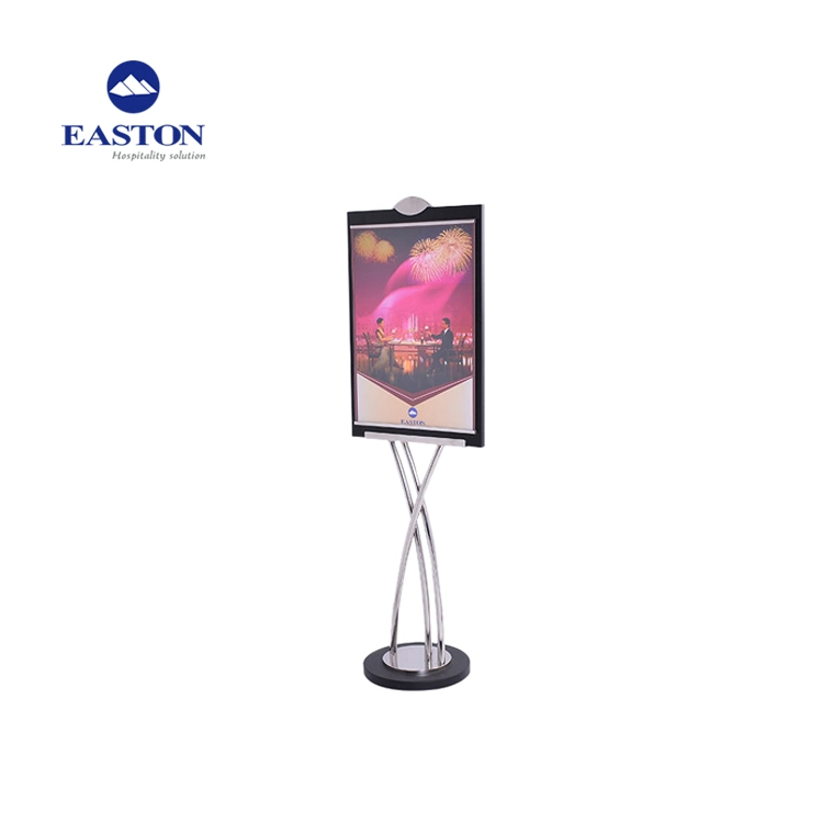 Hotel Golden Stainless Steel Sign Stand