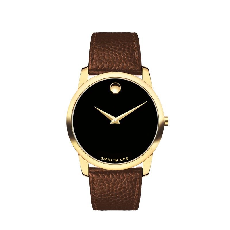 Movadoo Europa diseño de moda casual Mens Watch vestido de reloj de pulsera de cuarzo de lujo