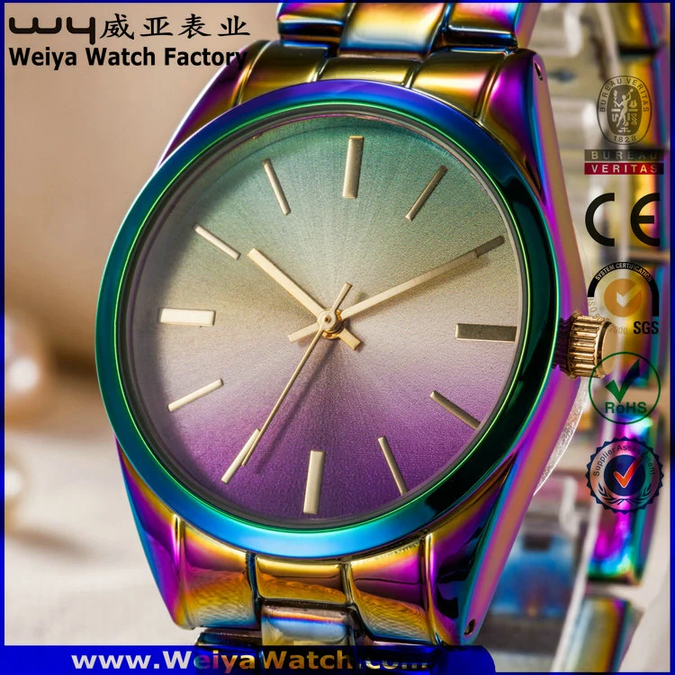 En acier inoxydable occasionnel personnalisé Mesdames fashion montre-bracelet (WY-P17003B)