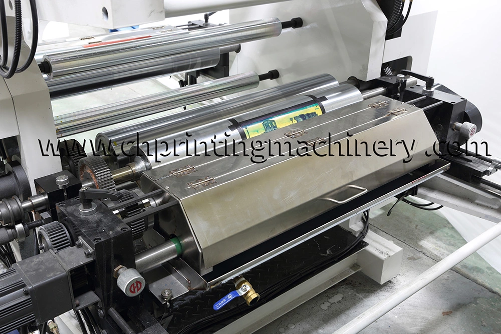 Máquina impresora flexográfica de 4 colores en pila para película de plástico PE BOPP