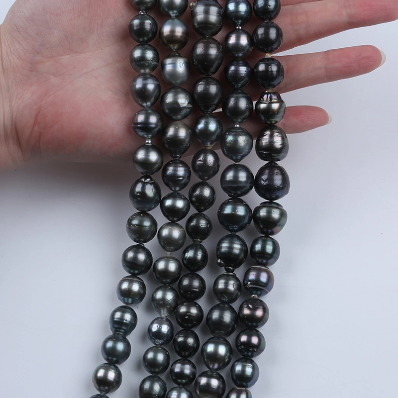 Bonne qualité 12-16mm Tahiti Black Pearl pour la fabrication de bijoux