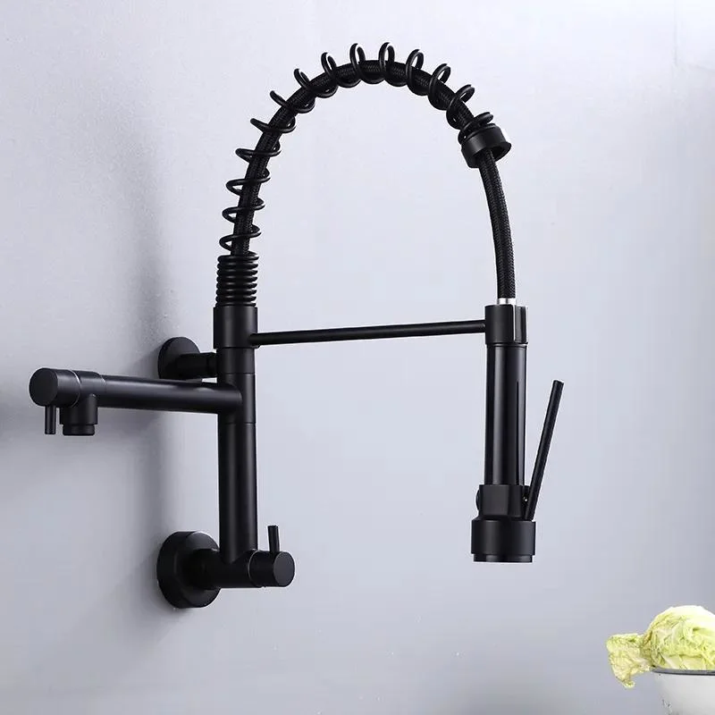 Luxury Pullout Sink Taps Pull out Kitchen Faucet Matt Black with Pull Down Sprayer Kitchen Tap Kitchen Sink Faucet