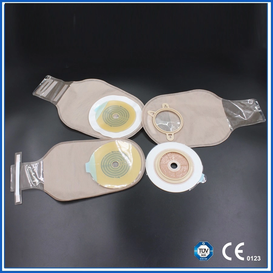 One Piece or Two Piece Disposable Colostomy Ostomy Ileostomy Bag Supplies with Foam