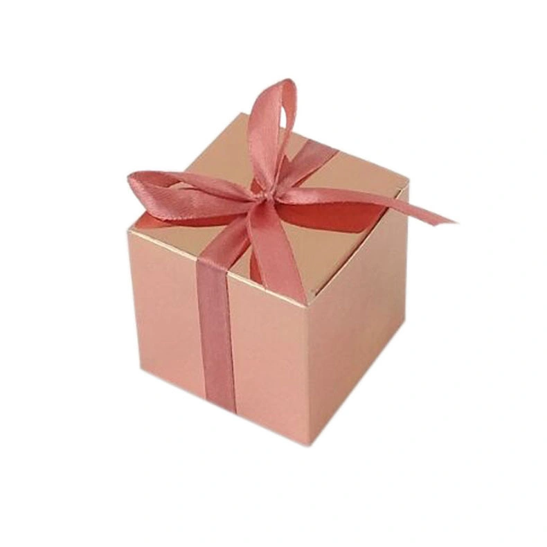 Christmas Candy Gift Box with Ribbon, China Factory Wholesale Affordable Price Paper Packaging Gift Box