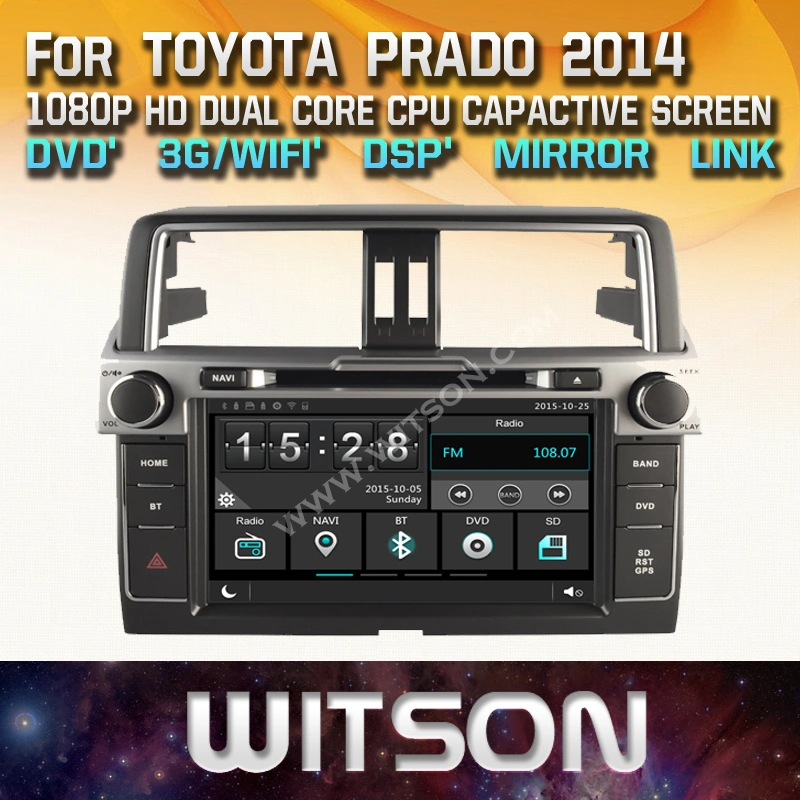 Witson Quad-Core Android 11 Car DVD Player for Toyota Prado 2014 2g RAM 16GB ROM