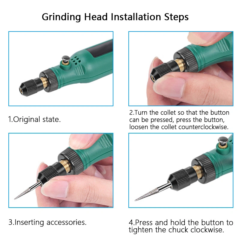 Wireless Multifunctional Electric Grinding Drill, Rechargeable Mini USB Drill