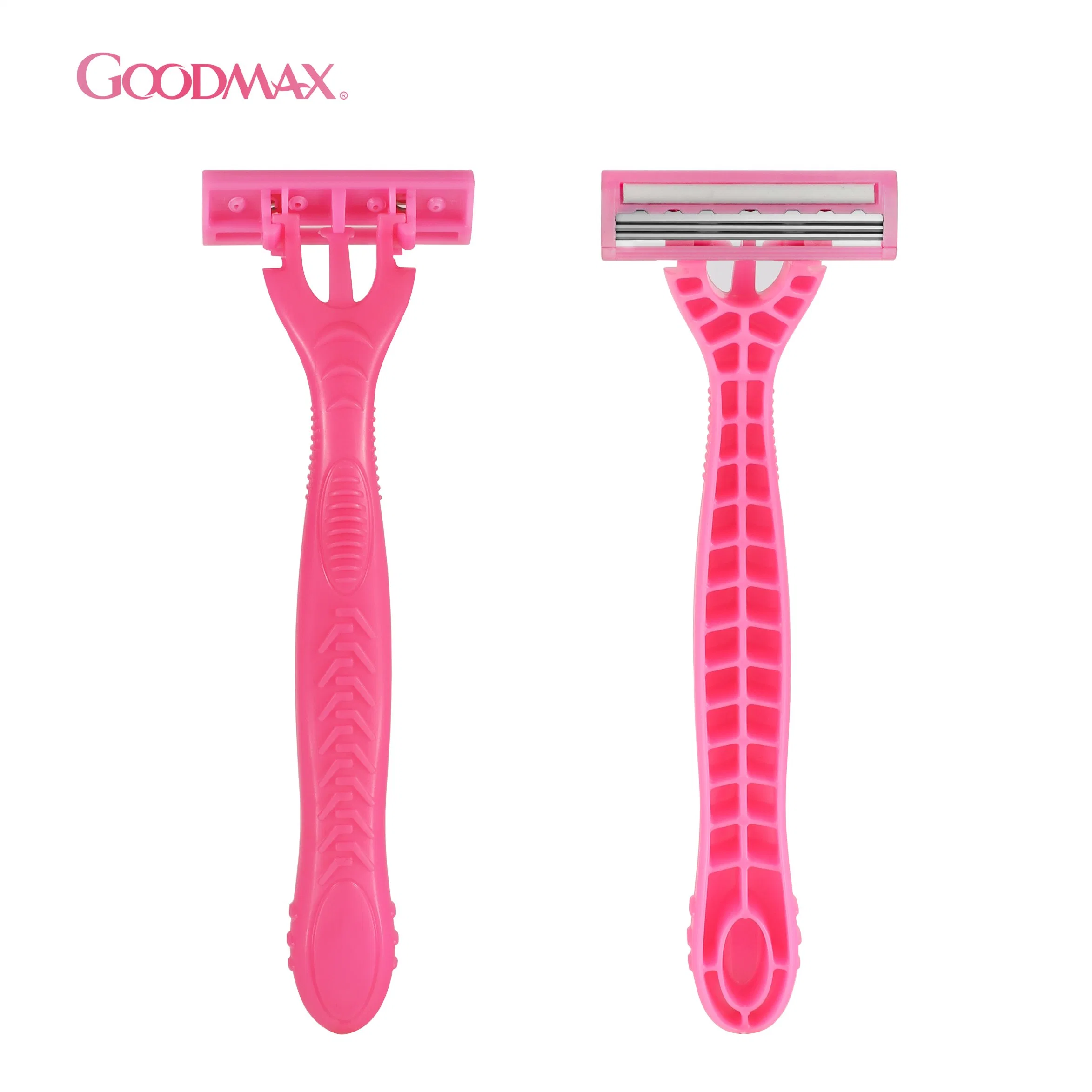 Popular Economically Triple Blade Razor with Plastic Handle