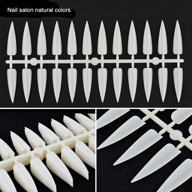 2022 Wholesale/Supplier 240 Pieces/Pack Nail Salon French Long Stiletto Nail Tip Faux White Transparent Black Natural Full Coverage Fake Nails
