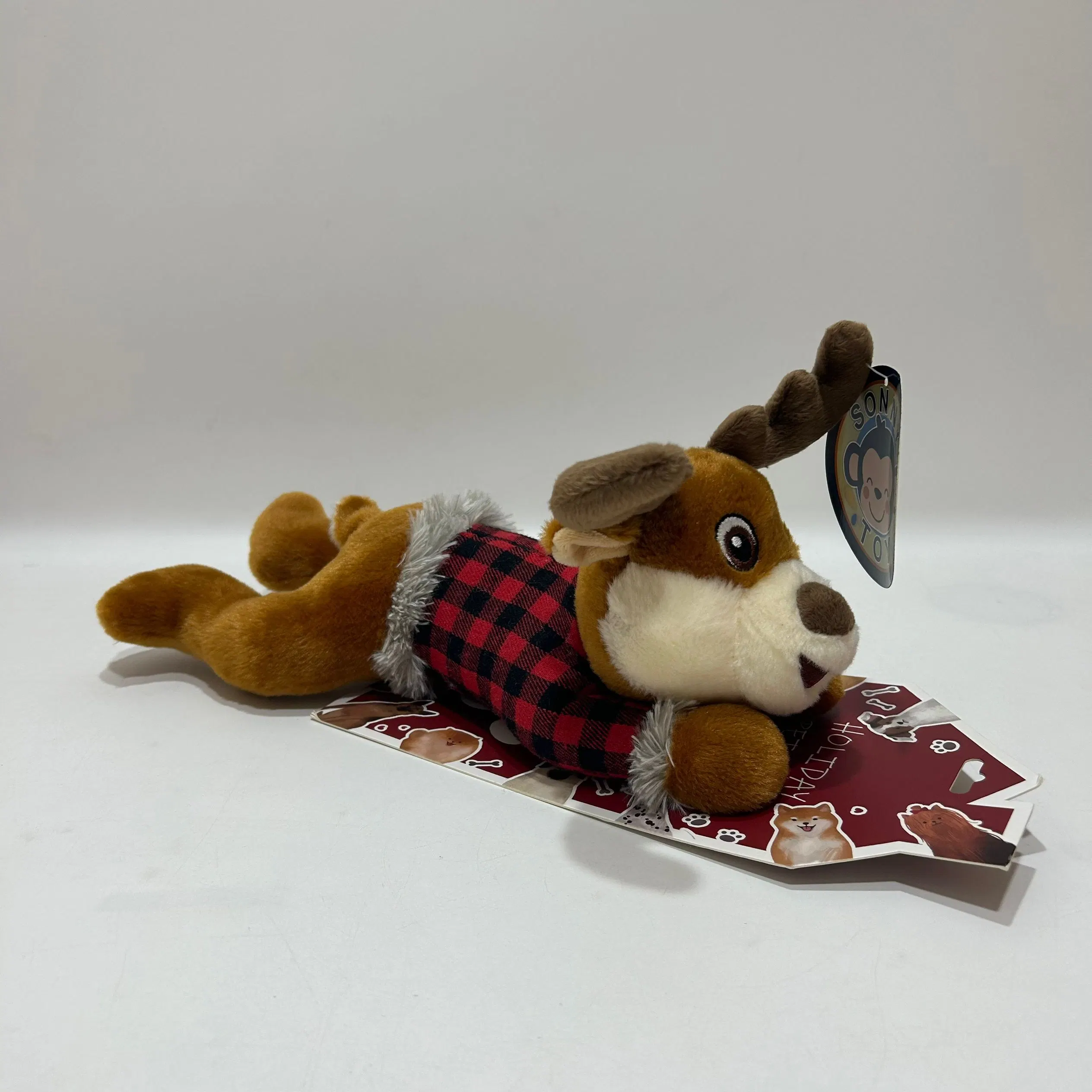 Wholesale/Supplier Adorable Animated Animals Pet Toys Pet Products Reindeer with Squeaker for Dogs