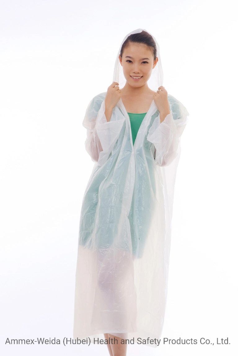 Disposable Visitor Coat by Polythene for Prevent Dust with Long Sleeves and Reasonable Length in Workshop and Factory