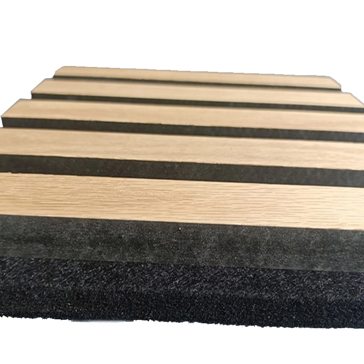 Sound Absorption Sound MDF Slats Wooden Acoustic Panels Pet Acoustic Panel for Interor Wall and Ceiling Good Quality