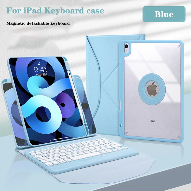 New with Pencil Holder Clear Back Sheel Keyboard Case for iPad PRO 12.9 Inch 2021 5th/4th/3rd Generation