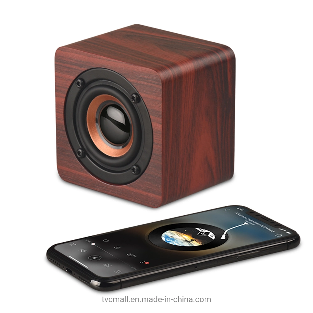 Q1 Retro Tragbarer Bluetooth kabelloser Lautsprecher Musik-Player HiFi-Subwoofer Soundbox - Rot