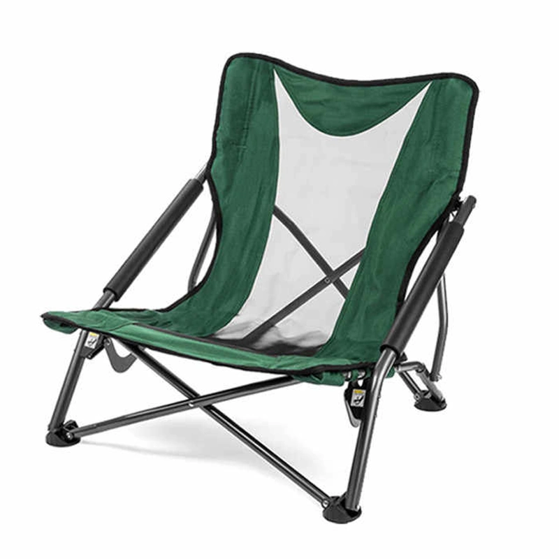 Exterior Recliner tela de acero tubo redondo Foldable Playa portátil Presidente