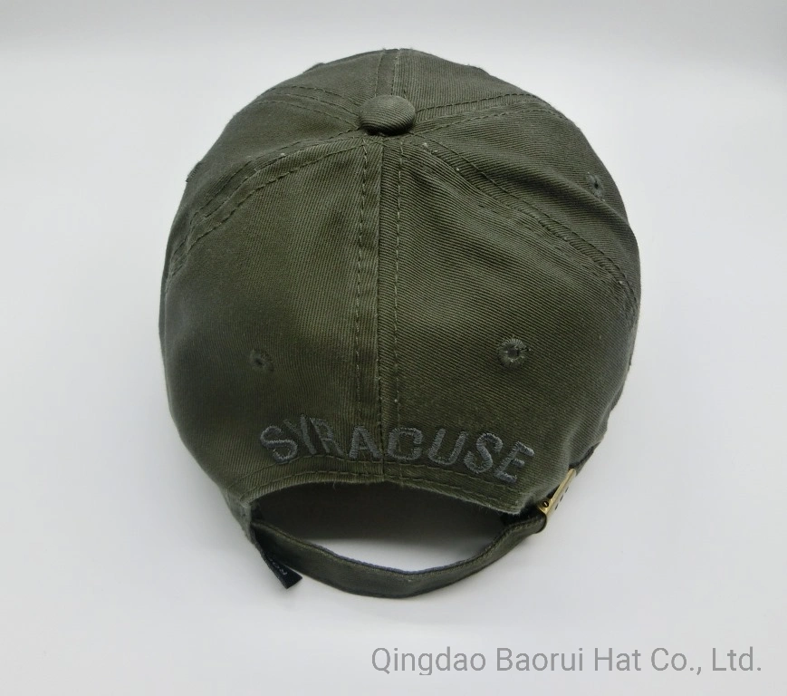 Washed Cotton Twill Unstructured Felt Embroidery Baseball Sport Caps